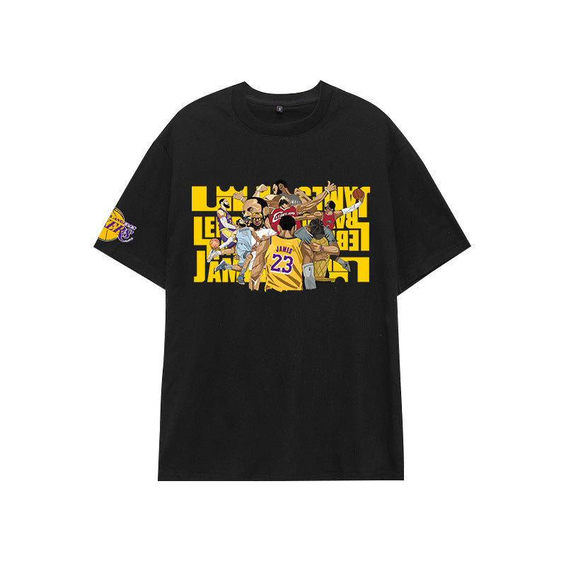 Basketball Sports T Shirt Kobe James Short Sleeve T-Shirt Male Student Loose Leisure Sports