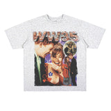 Film Star T Shirt Movie Space-Time Love Traveler Short Sleeve Loose Retro Printed T-shirt Men and Women
