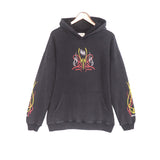 Rhude Hoodie Retro Rhude High Street Line Butterfly Print Casual OS Loose Sweater