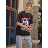 Film Star T Shirt Cotton Loose Nostalgic Short Sleeve American Retro Trendy Loose T-shirt