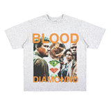 Film Star T Shirt Loose Heavy American Retro Street Cotton T-shirt Men and Women
