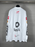 Men T-shirts Paris print neckline make old long-sleeved T-shirts
