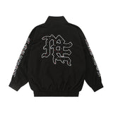 Mixed Emotion T-Shirt Embroidered Jacket Hip Hop Jacket