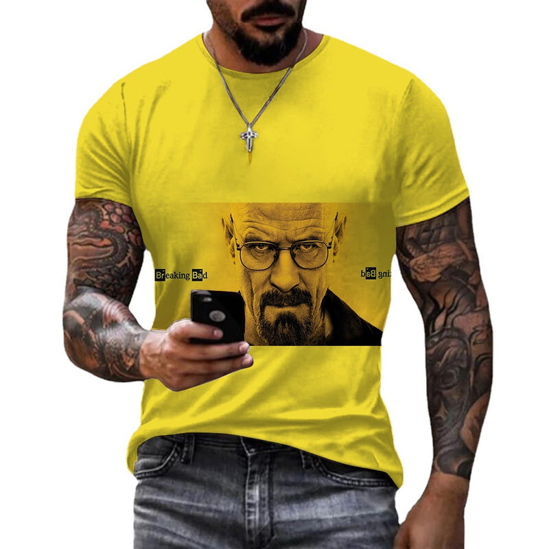 Heisenberg T Shirt Summer T-Shirt Deadly Poison Artist 3d Printed Round Neck Sports