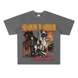 Film Star T Shirt Short Sleeve American Retro Loose round Neck Street T-shirt