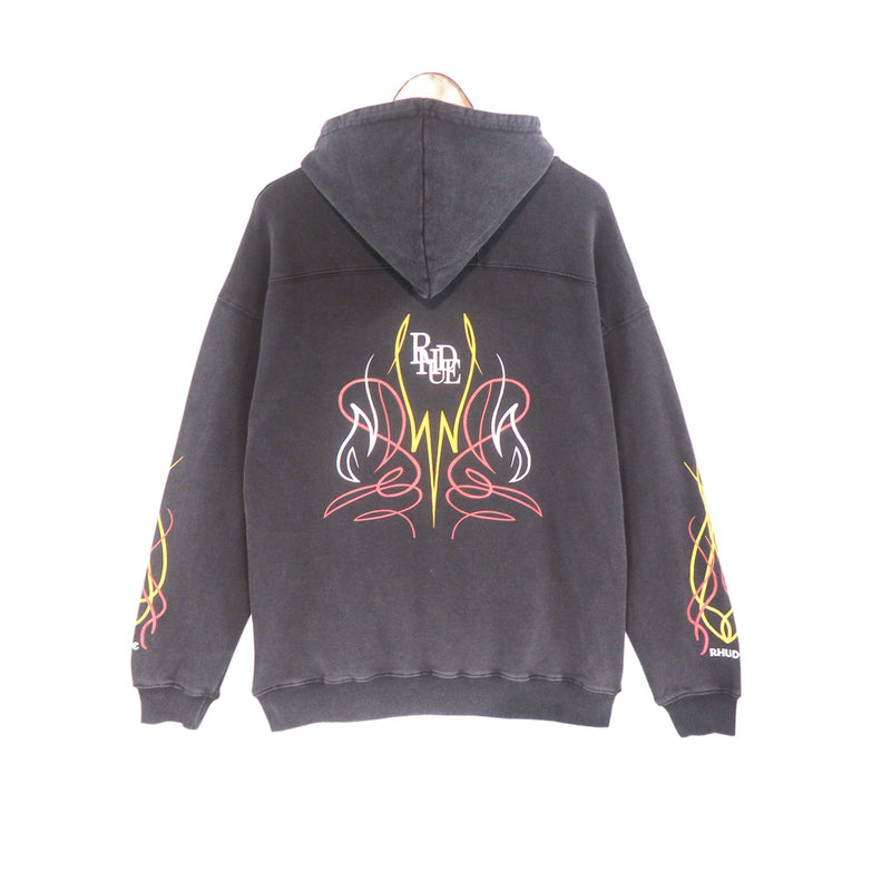 Rhude Hoodie Retro Rhude High Street Line Butterfly Print Casual OS Loose Sweater