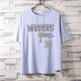 Basketball Sports T Shirt Summer Warriors Curry 30 Student Basketball Sports Breathable Short Sleeve T-Shirt Men