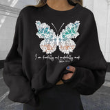 Women Printing Sweatshirts Casual Loose Short Pullover