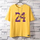 Basketball Sports T Shirt Commemorative Kobe No. 24 Short Sleeve T-Shirt Male Student Basketball Loose Sports