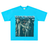 Film Star T Shirt Trendy Cotton Short Sleeve Loose round Neck Retro T-shirt
