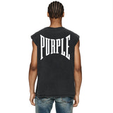 Purple Brand Distressed Tank T Shirts Distressed Sleeveless T-shirt Vest