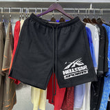 Men Shorts simple mud print washed old loose casual shorts