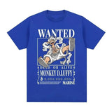 Luffy Gear 5 Men's T-shirt Japanese Anime One Piece Cartoon