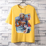 Basketball Sports T Shirt Loose Basketable Nets Durant Korean Style Trendy Printing Basketball Sport Short Sleeve T-Shirt Men