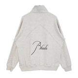 Rhude Hoodie Stand Collar Zipper Embroidery Stitching Sweater for Men and Women Autumn and Winter