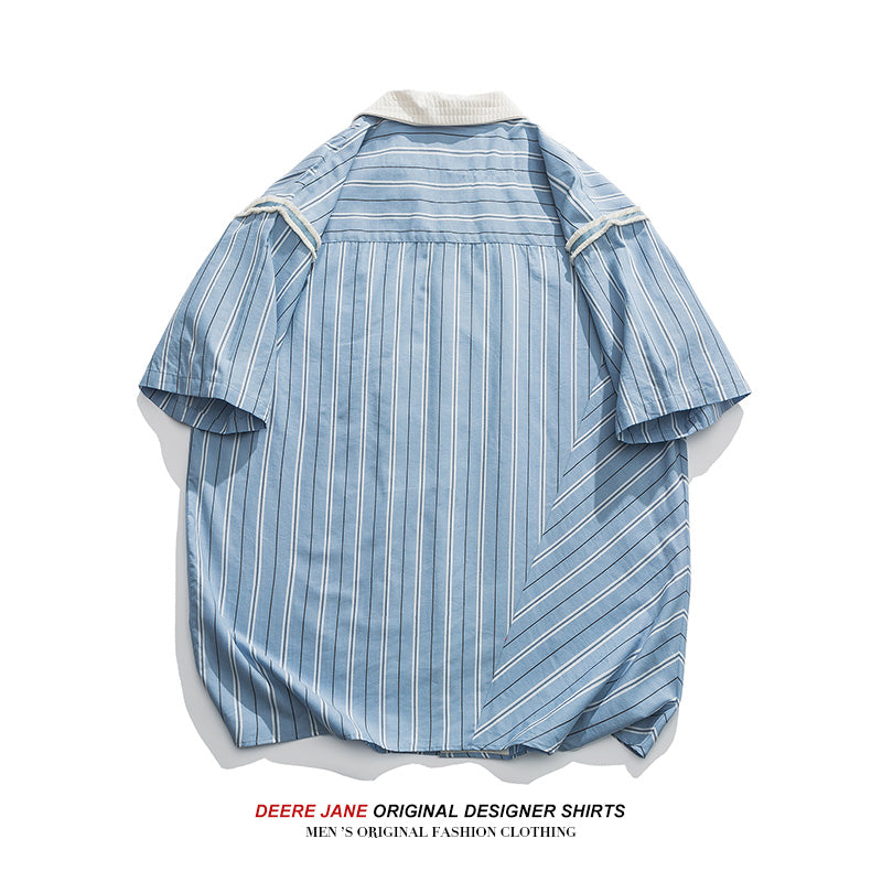 Men's Shirt Short-Sleeved Shirt Men's Summer Loose Casual Jacket