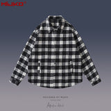 MIJKO Mens Jacket Checked Casual Shirt