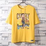 Basketball Sports T Shirt Loose-Fitting Pure Cotton Short Sleeves T-Shirt Boys Basketball Sports Curry
