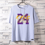 Basketball Sports T Shirt Commemorative Kobe No. 24 Short Sleeve T-Shirt Male Student Basketball Loose Sports