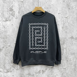 Purple Brand Sweatshirt Loose Crew Neck Sweater