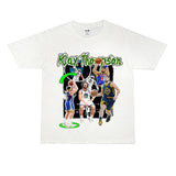 Film Star T Shirt Klaythompson Washed Distressed Printed American T-Shirt Retro Loose Short Sleeve