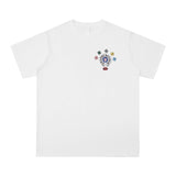 CHH Chrome Heart T Shirts Cross Leather Print Short Sleeve T-Shirt Loose