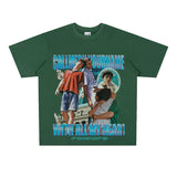 Film Star T Shirt Loose Heavy Retro Street American T-shirt Men and Women