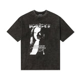 ERD T Shirts Cartoon Print Loose-Fitting Casual T-shirt Men
