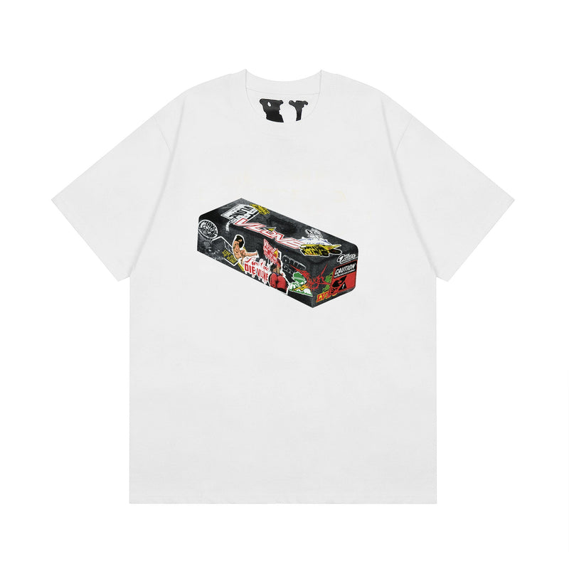 Vlone T Shirt Spring/Summer Pattern Crew Neck Pullover