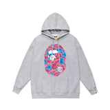 Bathing Ape Hoodie Autumn/Winter Letter Print Loose Hoodie Pullover Ape Sweater