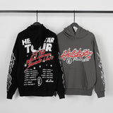 Hellstar Hoodie retro flame graffiti print