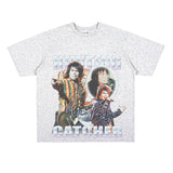 Film Star T Shirt Loose Heavy Retro Street Cotton American T-shirt Men and Women