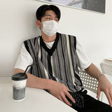Mariner Shirt Summer Knitted Men's Loose Vest Striped Design Trend