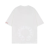 CHH Chrome Heart T Shirts Chrome Hearts Sanskrit Horseshoe Pattern Short Sleeve T-Shirt
