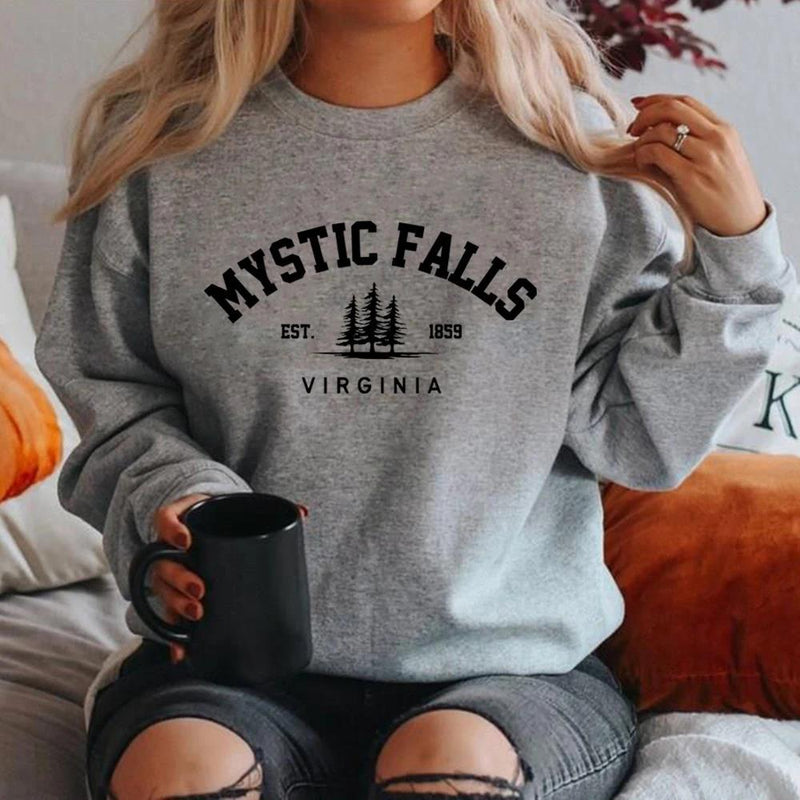 Falls Virginia Sweatshirt Plus Size O-neck T-shirt