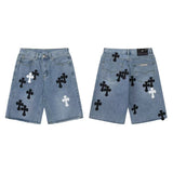 Chrome Heart Shorts Summer Denim Shorts