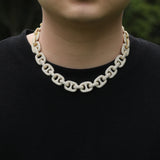 Chains Hip Hop Vintage Rough Collarbone Chain Copper with Zircon St. Valentine's Spectrum