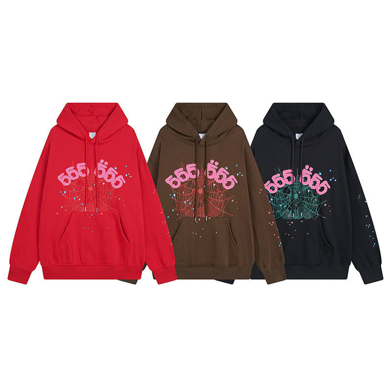 Sp5der Outfit:Hoodie/Sweatpants (Separate Purchase Options) Spider Web Velvet Sport Suit