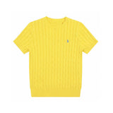 Ralph Lauren Knitted sweaters Ralph Lauren Knitted Short Sleeved Shirt RL Ralph Crew Neck Solid Color Pony Embroidery LOGO Knitted Short Sleeve