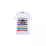 CHH Chrome Heart T Shirts Croix Cross Color Leather Printed Short Sleeve T-Shirt