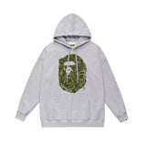 Bathing Ape Hoodie Autumn/Winter Letter Print Loose Hoodie Pullover Ape Sweater