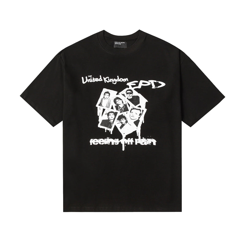 ERD T Shirts Short Sleeve Logo Cartoon Print Loose