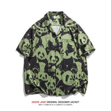 Men Shirts Summer Short Sleeve Printed Shirt Men's Loose Casual