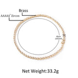 Chains Hip Hop Necklace 5mm Triangular Zircon Tennis Chain St. Valentine's Spectrum