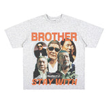Film Star T Shirt Loose Heavy American Retro Street Cotton T-shirt Men and Women