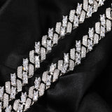 Chains 15mm Mixed 5A Zircon Personalized Cuban Chain Necklace Spectrum