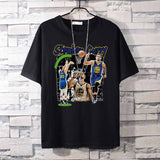 Basketball Sports T Shirt Loose-Fitting Pure Cotton Short Sleeves T-Shirt Male Student All-Match Warrior Curry