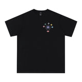 CHH Chrome Heart T Shirts Cross Leather Print Short Sleeve T-Shirt Loose