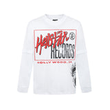 HS long-sleeve T-shirt graffiti portrait print loose version casual long sleeve