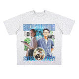 Film Star T Shirt Loose Heavy Retro Street Personality T-shirt Men and Women